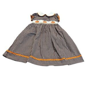 MARMELLATA smocked pumpkin dress with collar